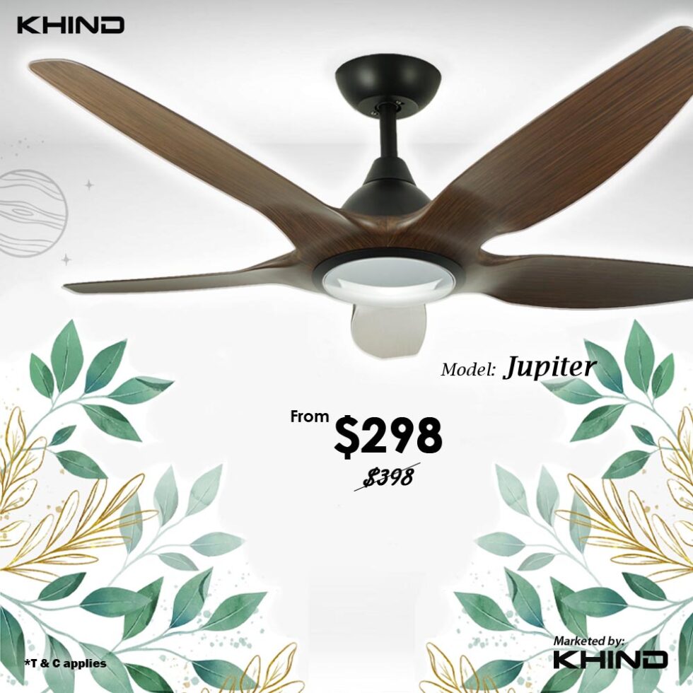 KHIND Jupiter 48" / 60" DC Ceiling Fan with Light Khinds Systems